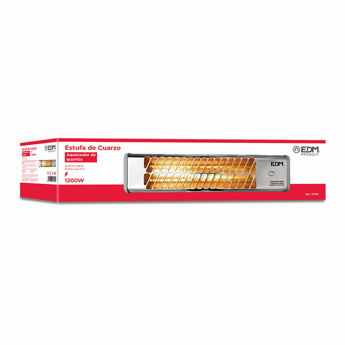 Kvarčni Grelnik EDM 07108 07108 Bela 800 W Kopalnice